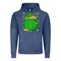Vintage Denim ireland leprechaun hat pot of gold irish st patricks day Vintage Hoodie - lanVoArt