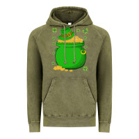 Vintage Olive ireland leprechaun hat pot of gold irish st patricks day Vintage Hoodie - lanVoArt