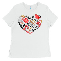 White bake tools heart Ladies Tee - Artiststas