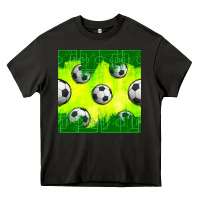Asphalt soccer balls with field  and tactics seamless pattern Heavy Core Tee - BundleAndBundleShop