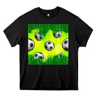 Black soccer balls with field  and tactics seamless pattern Heavy Core Tee - BundleAndBundleShop