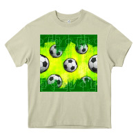 Mossy soccer balls with field  and tactics seamless pattern Heavy Core Tee - BundleAndBundleShop