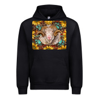 Merino Ram With Sunflowers And Gemstone Mousepad Urban Hoodie | Teevron