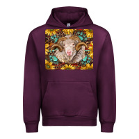 Mauve Wine merino ram with sunflowers and gemstone mousepad Urban Hoodie - BarkalooDesign