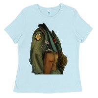 Baby Blue english pointer airforce Ladies Tee - RanaPortraitStore