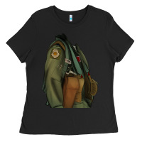 Black english pointer airforce Ladies Tee - RanaPortraitStore