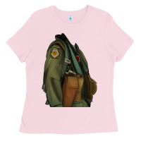 Bubblegum Pink english pointer airforce Ladies Tee - RanaPortraitStore