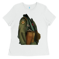 White english pointer airforce Ladies Tee - RanaPortraitStore