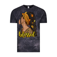 Cloud Black Fall afro woman blessed Vintage Tee - NancyCooperArtShop