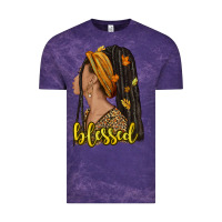 Cloud Purple Fall afro woman blessed Vintage Tee - NancyCooperArtShop