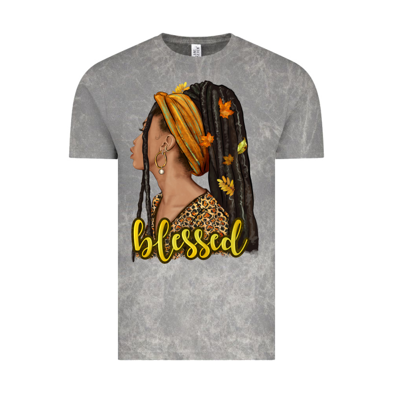 Fall Afro Woman Blessed Vintage Tee by NancyCooperArtShop | Teevron