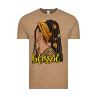 Vintage Coffee Fall afro woman blessed Vintage Tee - NancyCooperArtShop