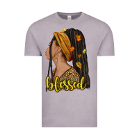 Vintage Zinc Fall afro woman blessed Vintage Tee - NancyCooperArtShop