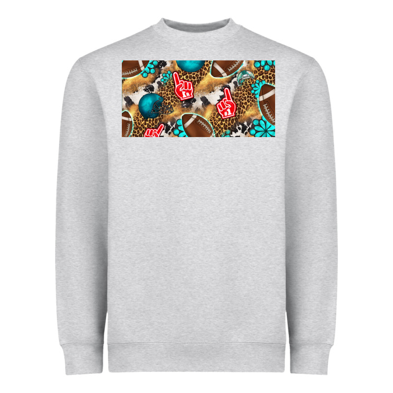 American  Football With Turquoise License Plate Heavyweight Sweatshirt by BundleAndBundleShop | Teevron