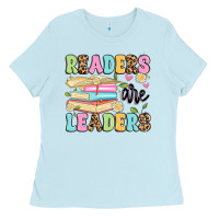 Baby Blue readers are leaders Ladies Tee - Artiststas