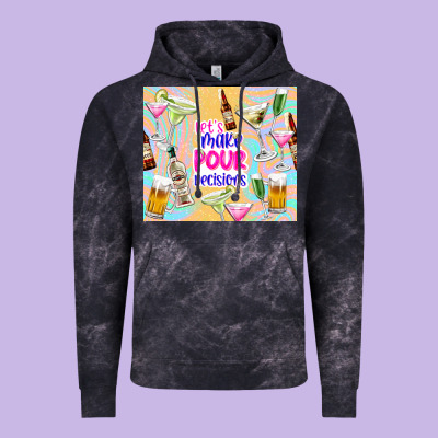 Let's Make Pour Decisions Vintage Hoodie Designed By Tumblerdesignbyshophia