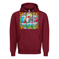 Burgundy Love Christmas gnome Zipper Hoodie - CowhideDigitalArt