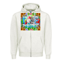 Oatmeal Heather Love Christmas gnome Zipper Hoodie - CowhideDigitalArt