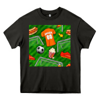 Asphalt soccer ball uniform and shoes seamless pattern Heavy Core Tee - BundleAndBundleShop