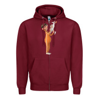 Burgundy vector despicable me Zipper Hoodie - lanVoArt