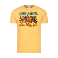 Vintage Mustard Just a girl who loves Fall Vintage Tee - RanaPortraitStore