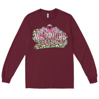 Burgundy warriors wear pink breast cancer Long Sleeve Tee - CowGirlArtShop