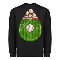 Black baseball and western roses teardrop Heavyweight Sweatshirt - BundleAndBundleShop