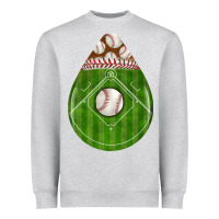 Heather Grey baseball and western roses teardrop Heavyweight Sweatshirt - BundleAndBundleShop