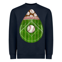 Baseball And Western Roses Teardrop Heavyweight Sweatshirt | Teevron