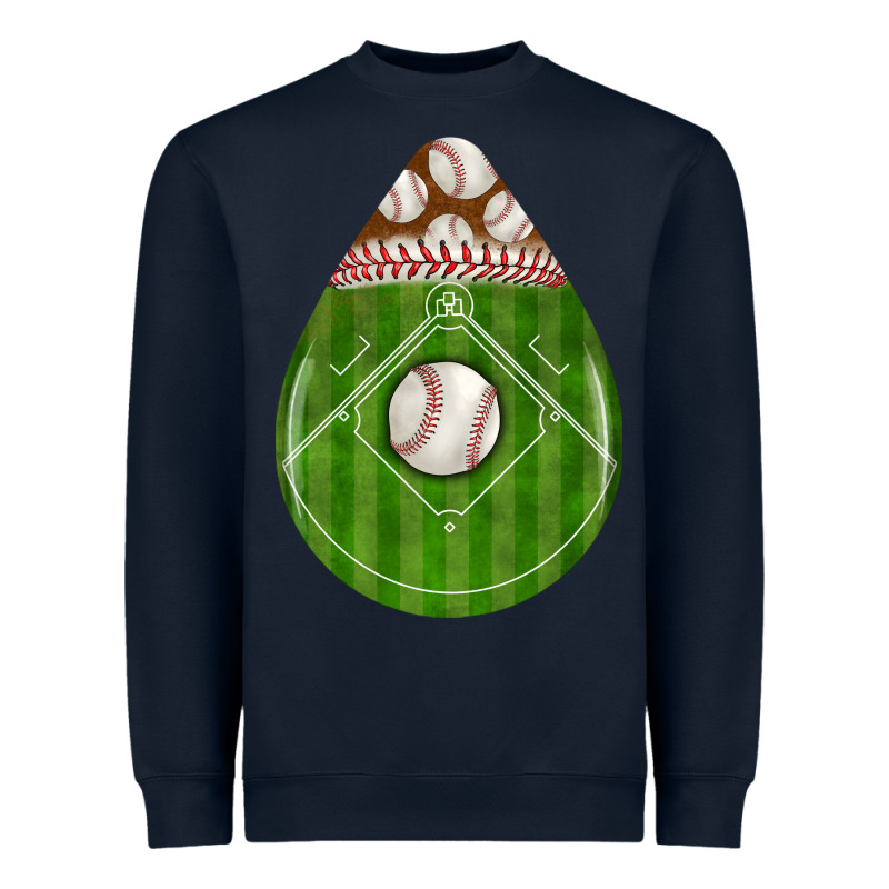 Baseball And Western Roses Teardrop Heavyweight Sweatshirt by BundleAndBundleShop | Teevron