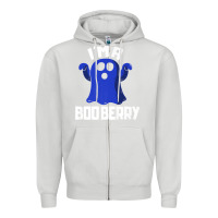 Dove Grey Boo Berry Halloween Funny Blueberry for Berries Fans Premium Zipper Hoodie - lanVoArt
