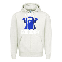 Oatmeal Heather Boo Berry Halloween Funny Blueberry for Berries Fans Premium Zipper Hoodie - lanVoArt