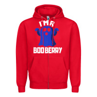 Red Boo Berry Halloween Funny Blueberry for Berries Fans Premium Zipper Hoodie - lanVoArt