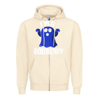 Sandshell Boo Berry Halloween Funny Blueberry for Berries Fans Premium Zipper Hoodie - lanVoArt