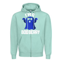 Seafoam Boo Berry Halloween Funny Blueberry for Berries Fans Premium Zipper Hoodie - lanVoArt