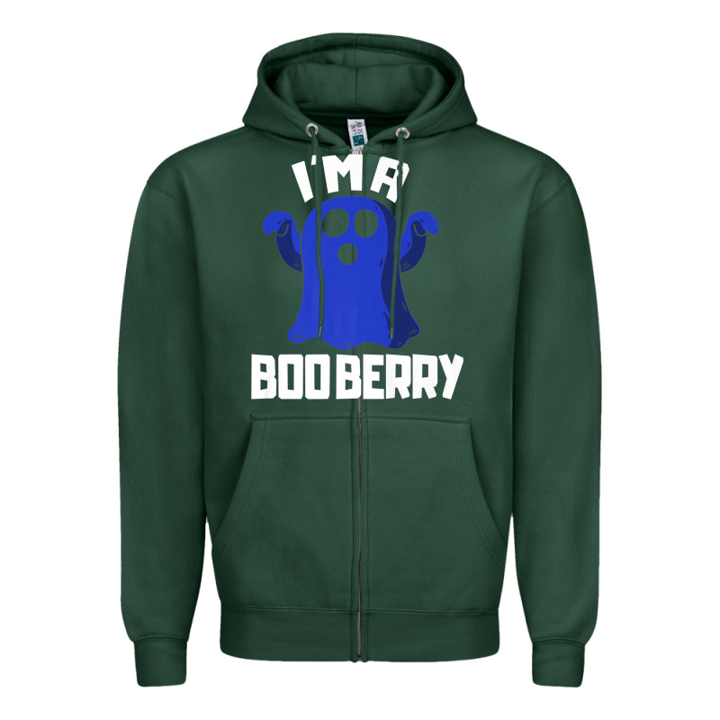Boo Berry Halloween Funny Blueberry For Berries Fans Premium Zipper Hoodie by lanVoArt | Teevron