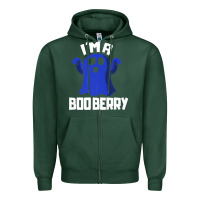 Sports Green Boo Berry Halloween Funny Blueberry for Berries Fans Premium Zipper Hoodie - lanVoArt