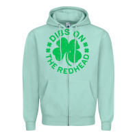 Seafoam dibs on the redhead  st patricks day Zipper Hoodie - lanVoArt