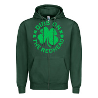 Sports Green dibs on the redhead  st patricks day Zipper Hoodie - lanVoArt