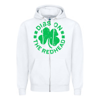 White dibs on the redhead  st patricks day Zipper Hoodie - lanVoArt