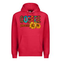 Cardinal coffee please western doodle letters Premium Hoodie - FaDigitalArtStudio