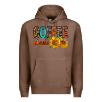 Chestnut coffee please western doodle letters Premium Hoodie - FaDigitalArtStudio