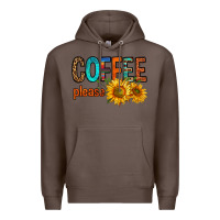 Coffee coffee please western doodle letters Premium Hoodie - FaDigitalArtStudio