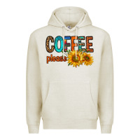 Oatmeal Heather coffee please western doodle letters Premium Hoodie - FaDigitalArtStudio