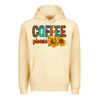 Pina Colada coffee please western doodle letters Premium Hoodie - FaDigitalArtStudio