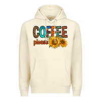 Sandshell coffee please western doodle letters Premium Hoodie - FaDigitalArtStudio