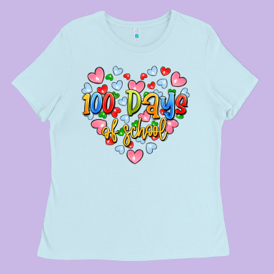 100 Days Of School Ladies Tee Designed By Artiststas