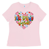 Bubblegum Pink 100 days of school Ladies Tee - Artiststas