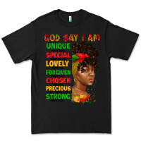 Black god say i am juneteenth afro girl Premium Tee - Artiststas