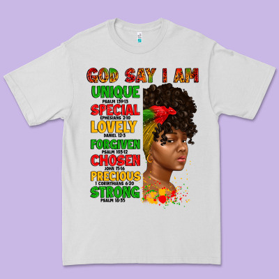 God Say I Am Juneteenth Afro Girl Premium Tee Designed By Artiststas